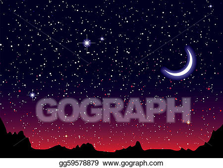 night clipart space landscape