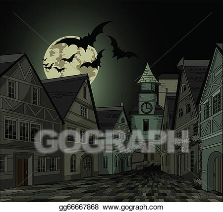 night clipart spooky night
