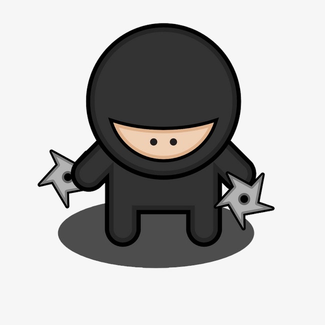 Download free png black. Ninja clipart abstract