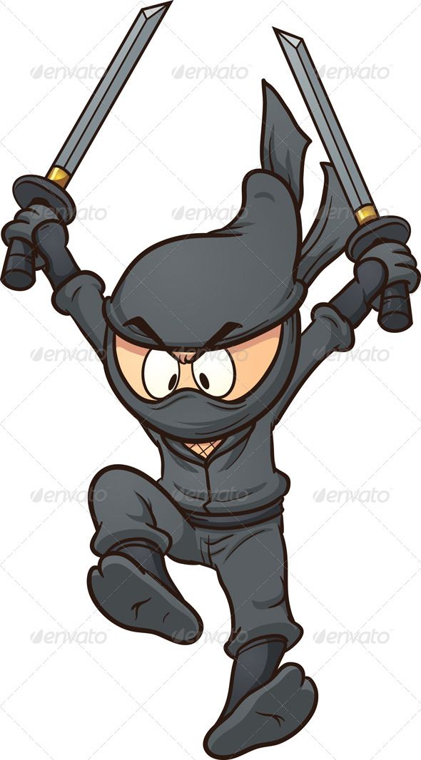 ninja clipart jumping