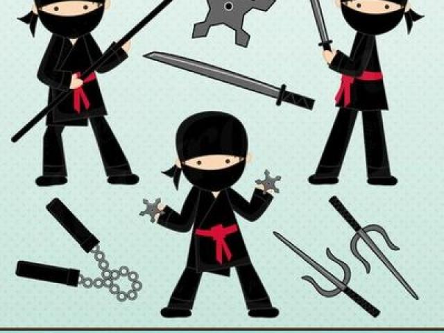 ninja clipart ninja nunchuck