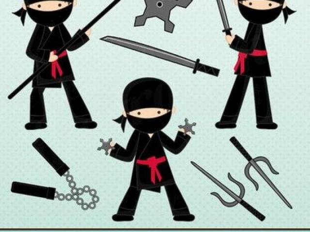 X free clip art. Ninja clipart ninja nunchuck