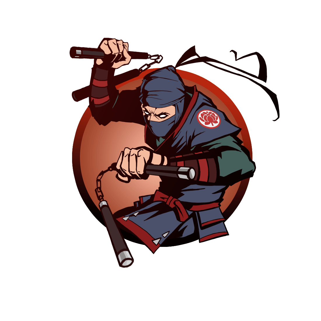 ninja clipart ninja nunchuck