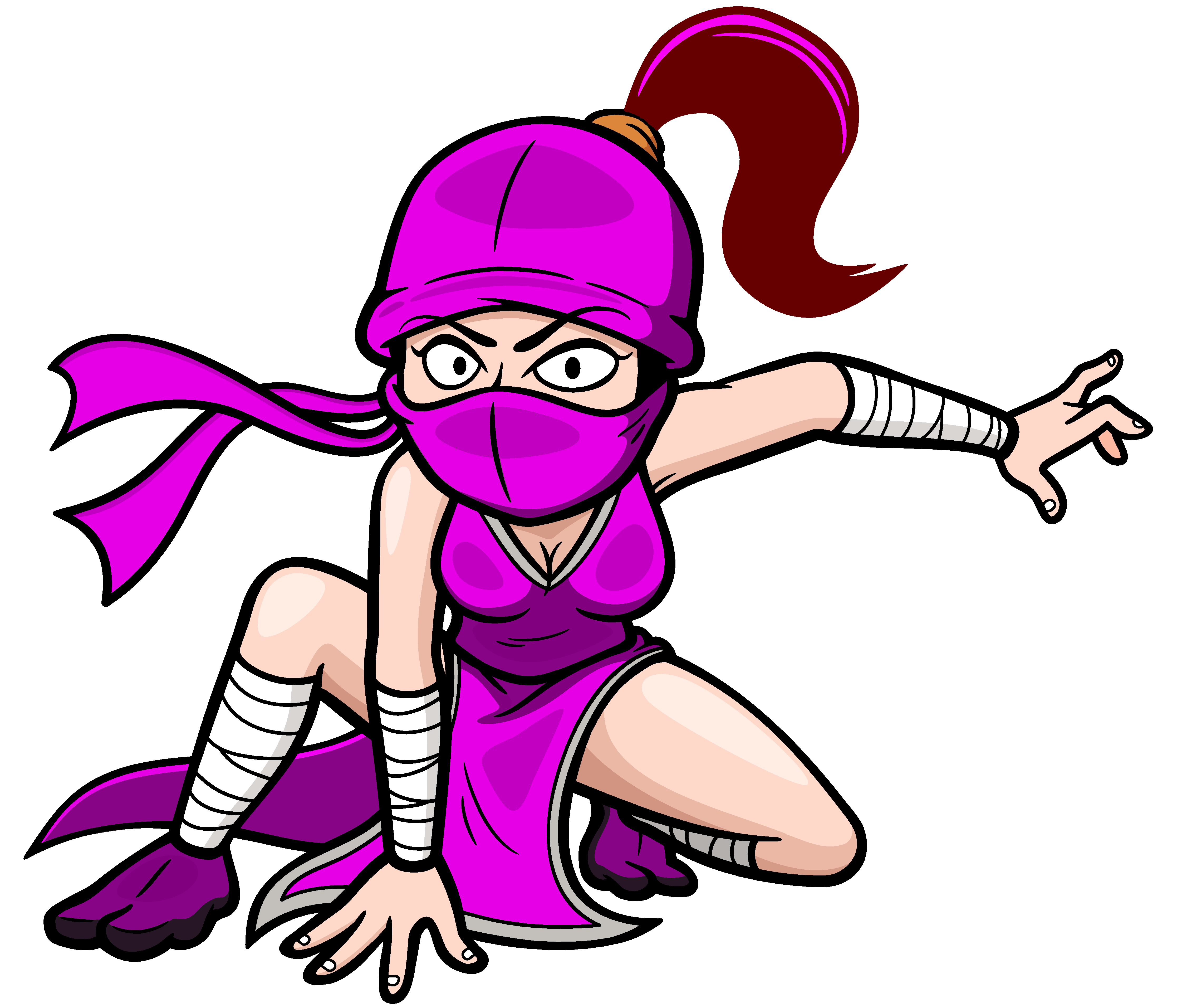ninja clipart pink ninja