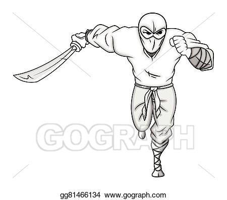 ninja clipart running