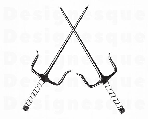 Ninja clipart sai. Weapons svg files for