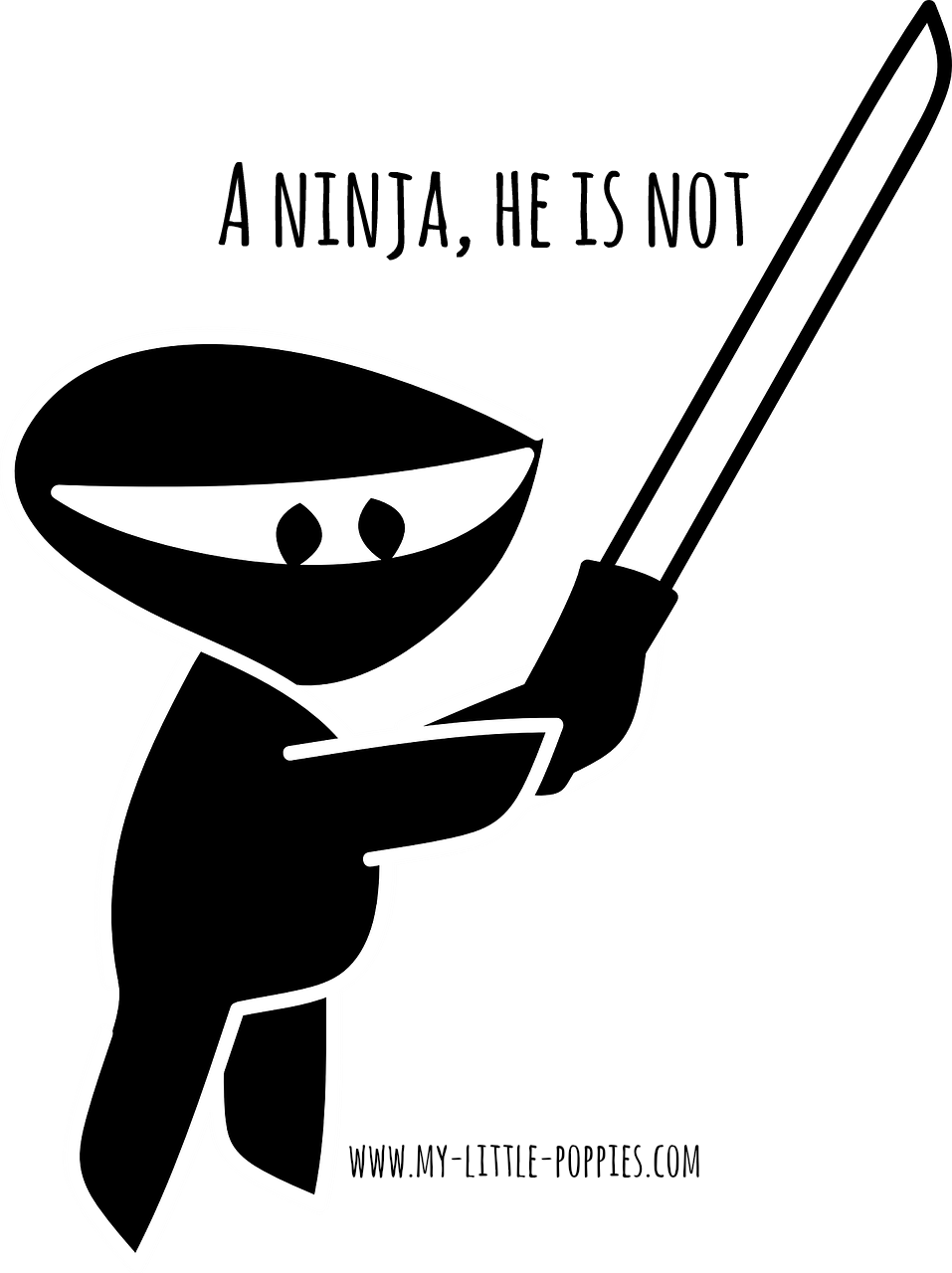 ninja clipart simple cartoon
