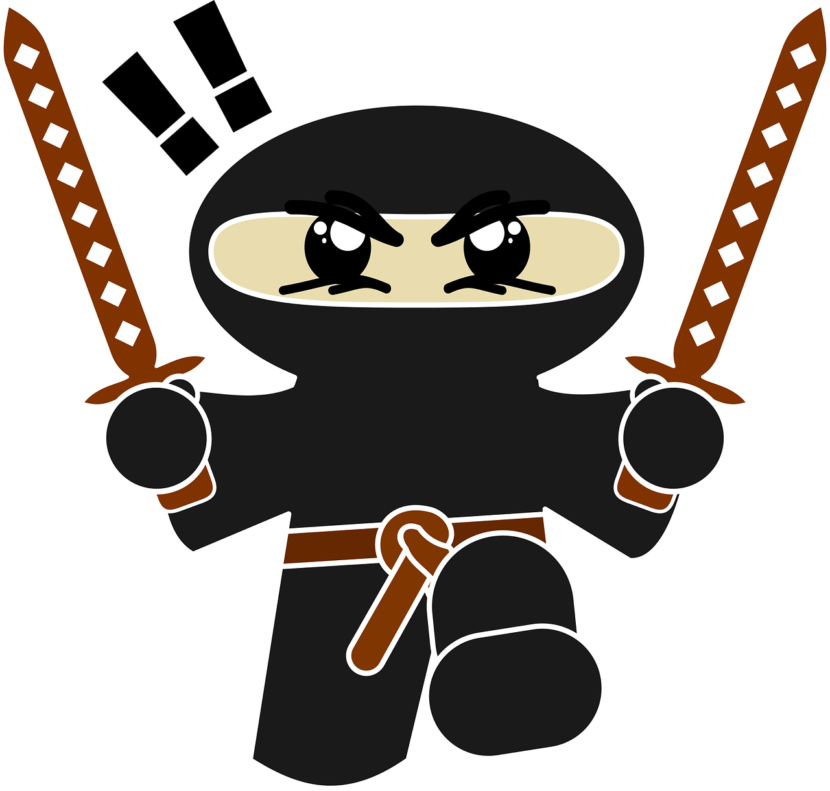 ninja clipart simple cartoon