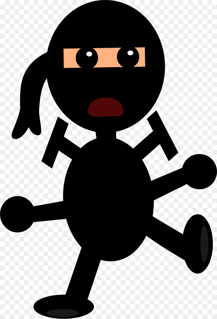 ninja clipart simple cartoon