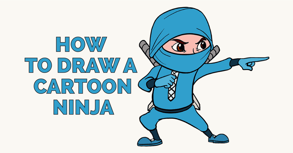How to draw a. Ninja clipart simple cartoon