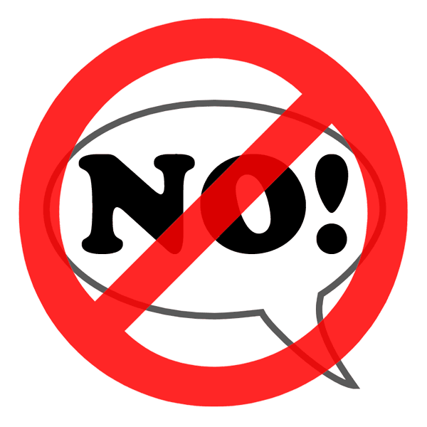 Yelling clipart relational bullying. Never say no to