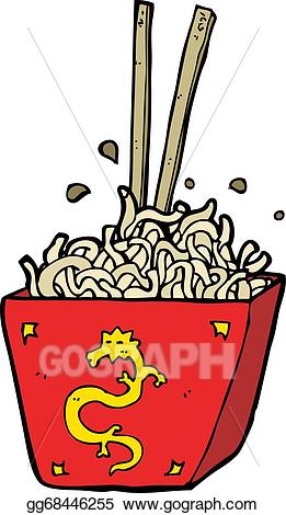 Eps illustration cartoon in. Noodles clipart box