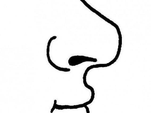 nose clipart coloring page
