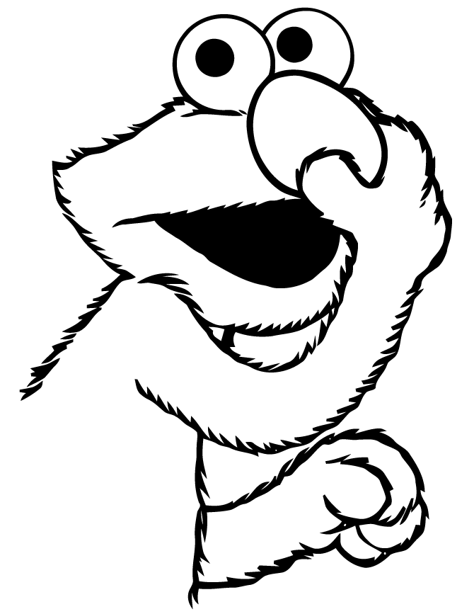 nose clipart colouring page