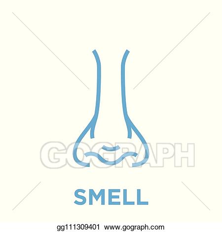 Vector illustration icon eps. Nose clipart nose smell