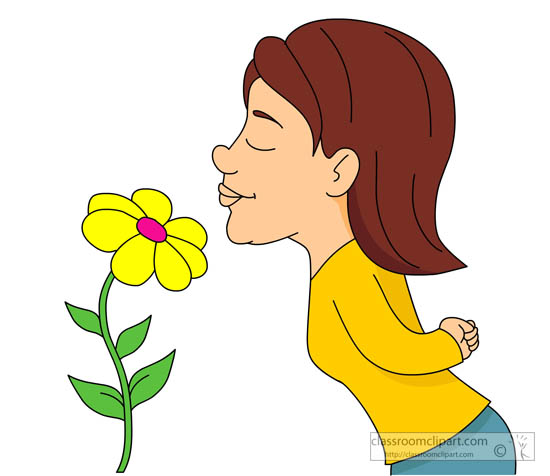 nose clipart smelling flower