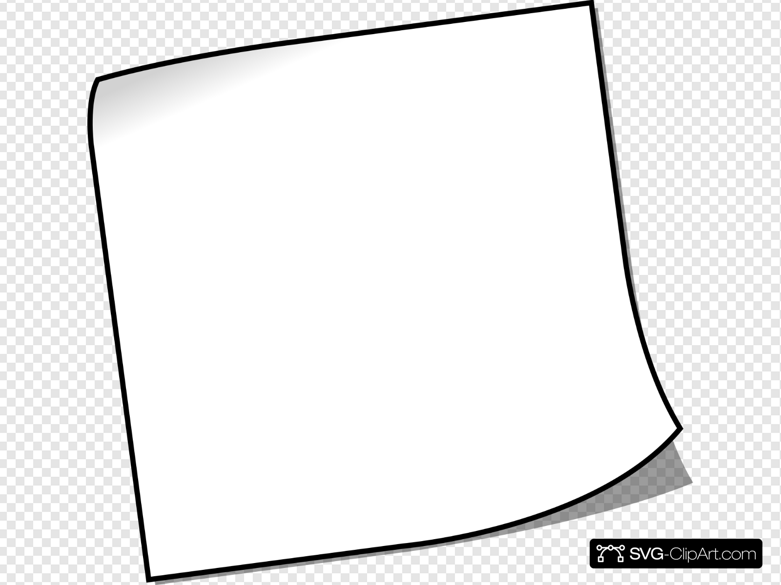 note clipart blank