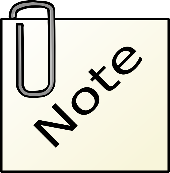Notes clipart school. Paperclip note clip art