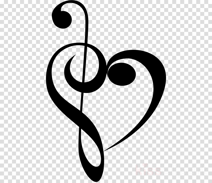 Note clipart music love. Black and white illustration