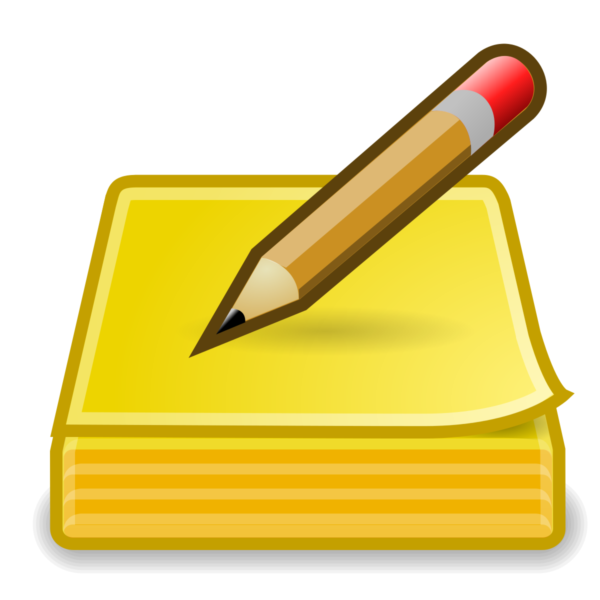 notepad clipart written language