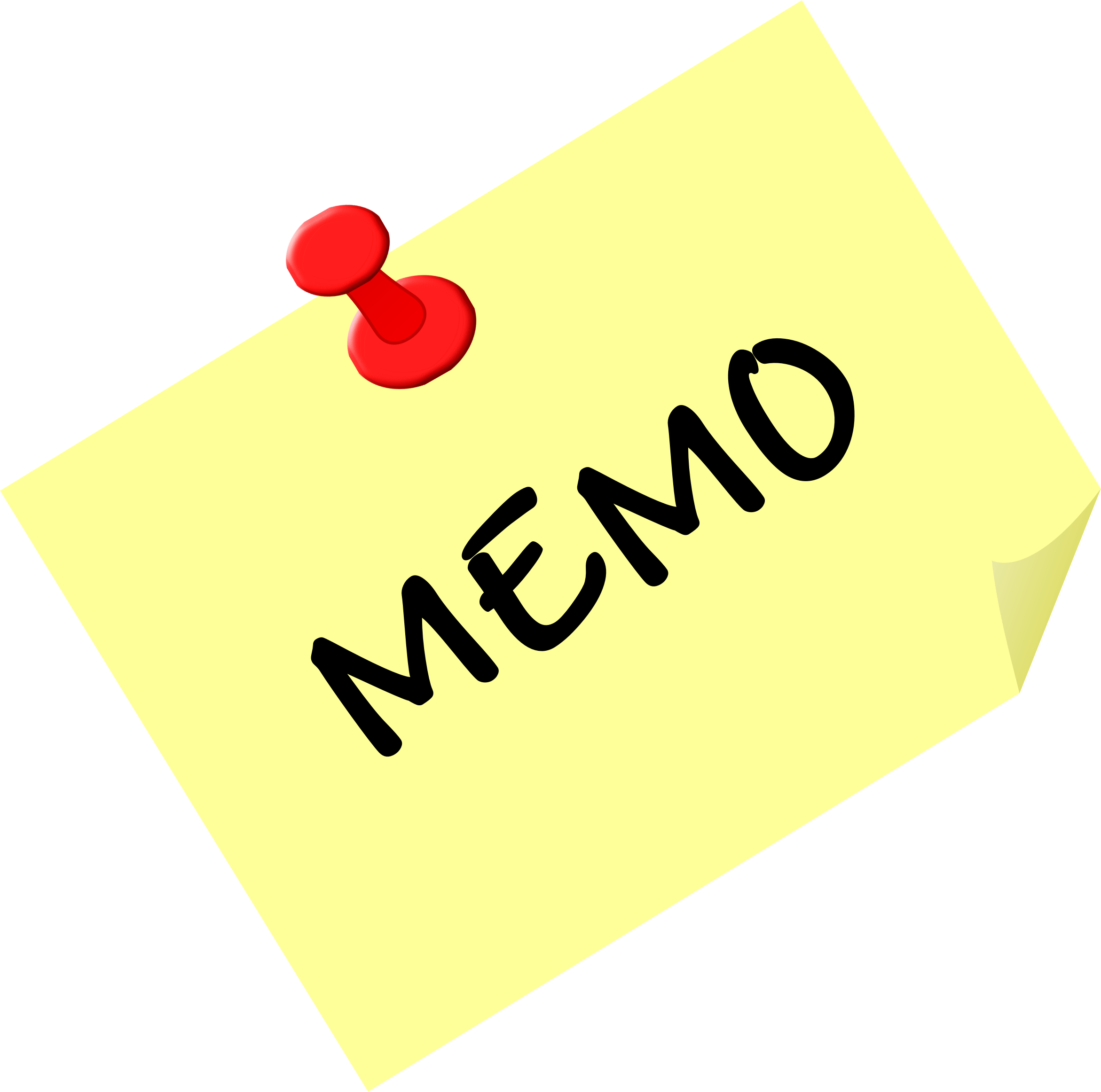 notes clipart office memo