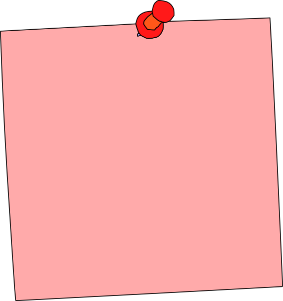 pink clipart sticky note