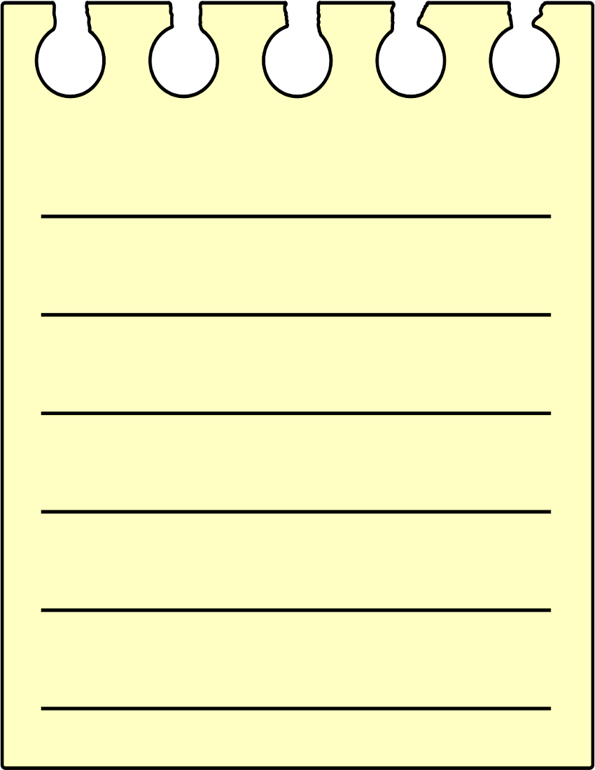 note clipart page