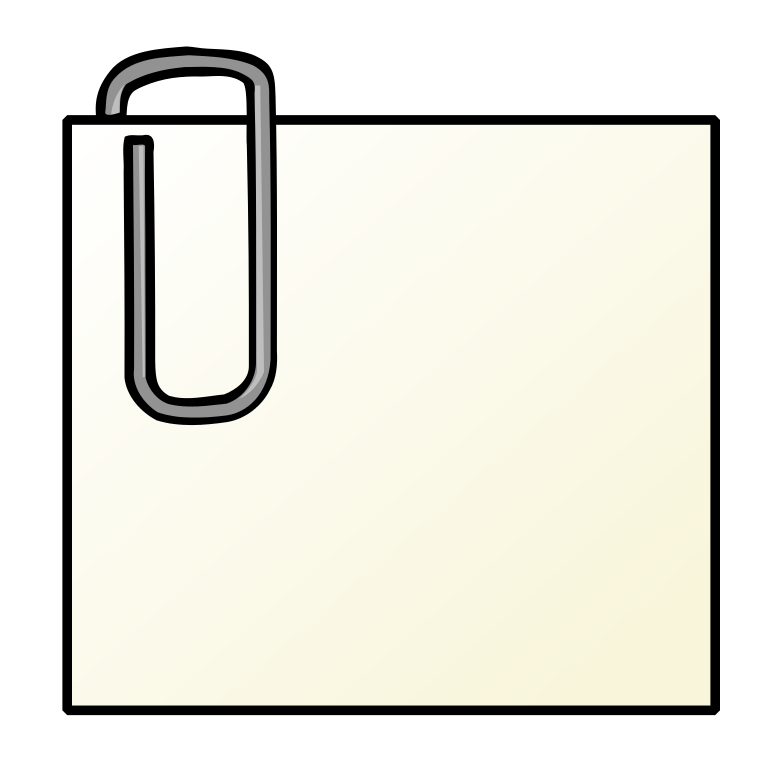 note clipart paperclip