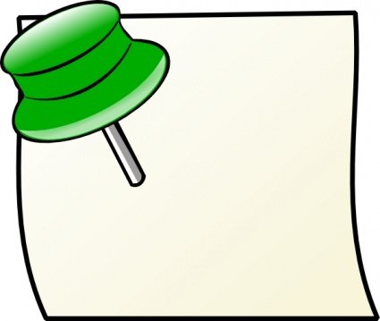 note clipart pin