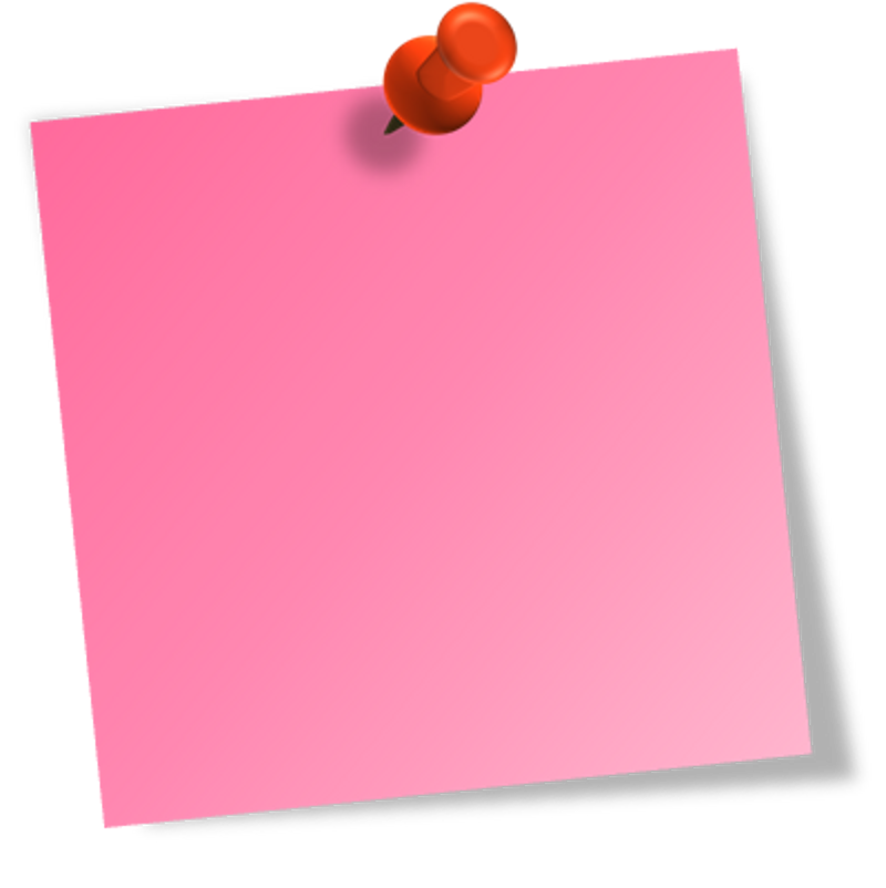 pink clipart sticky note