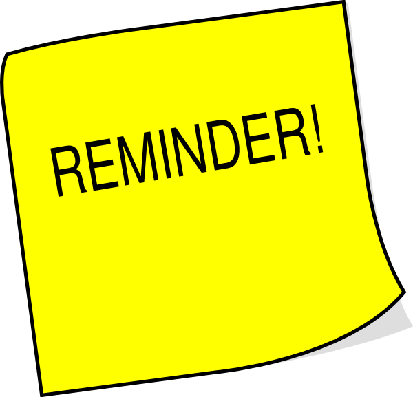 note clipart reminder
