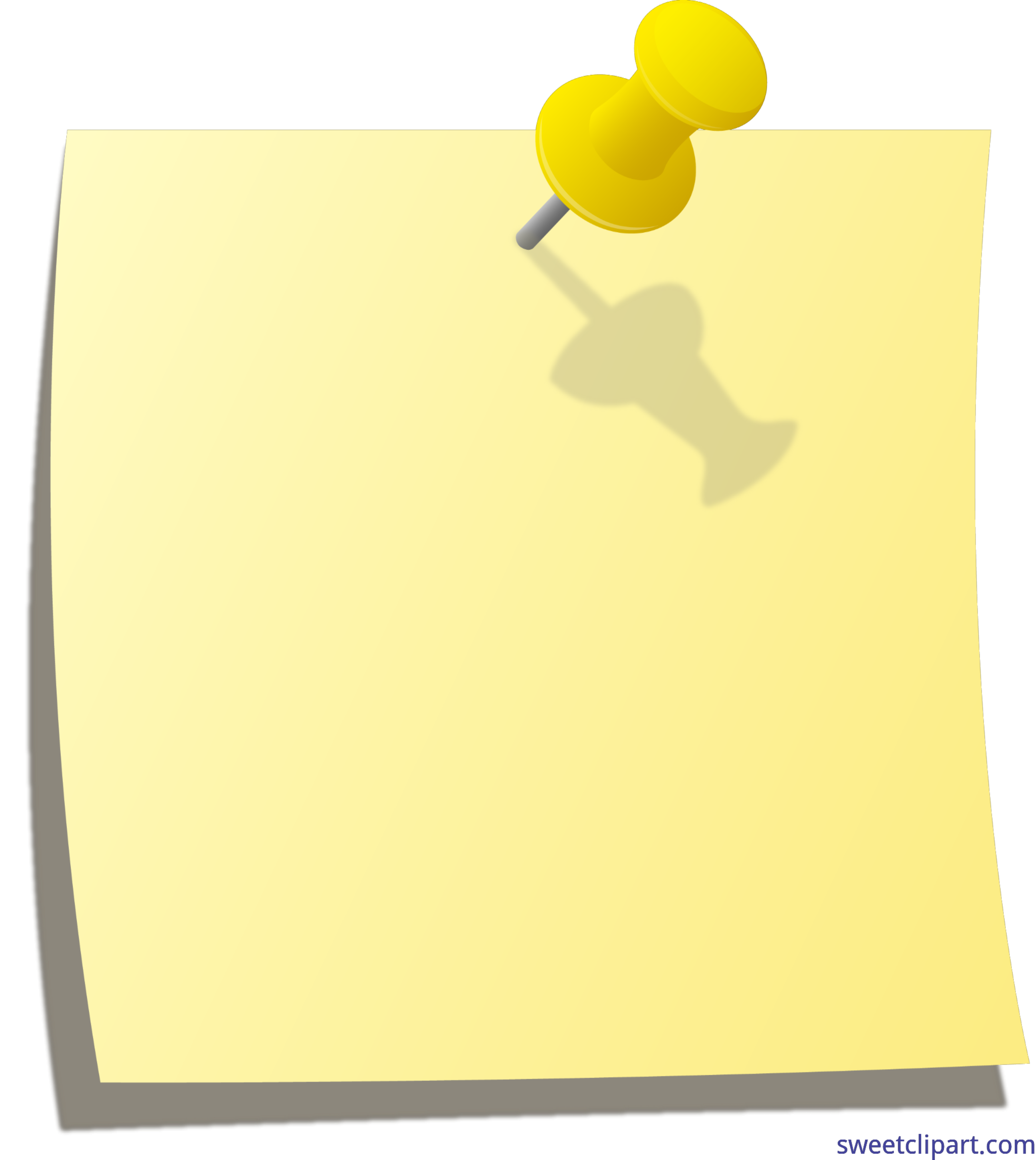 note clipart yellow