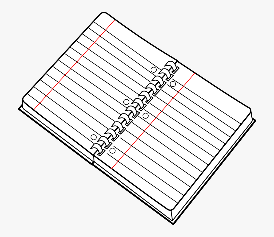 notebook clipart black and white