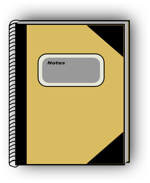 notebook clipart cahier
