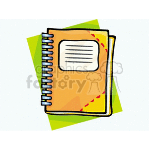 notebook clipart cartoon