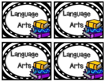 Arts labels . Notebook clipart language art
