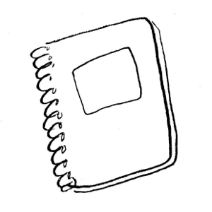 notebook clipart outline
