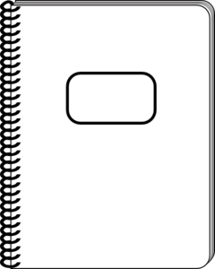 notebook clipart outline
