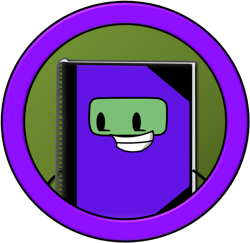 Object mayhem part by. Notebook clipart purple