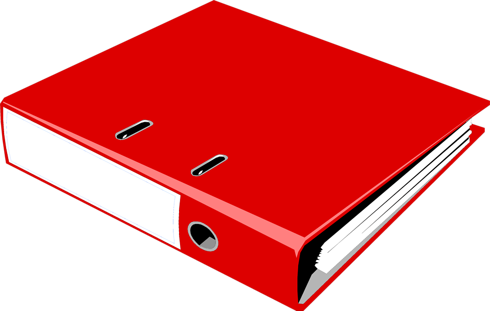 notepad clipart red