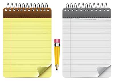 Notebook clipart spiral binding. Free realistic notepapers and