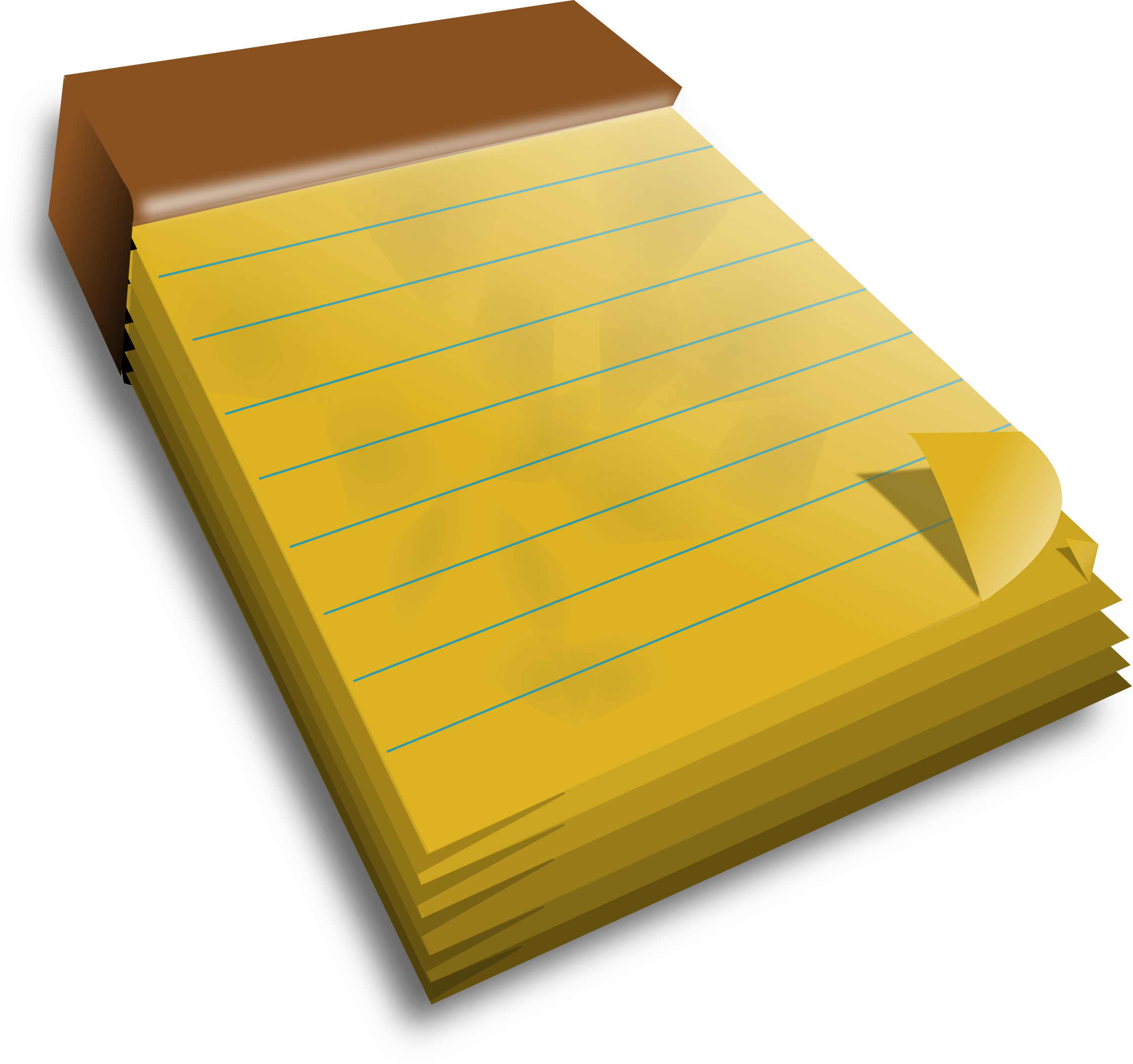 notebook clipart yellow notebook