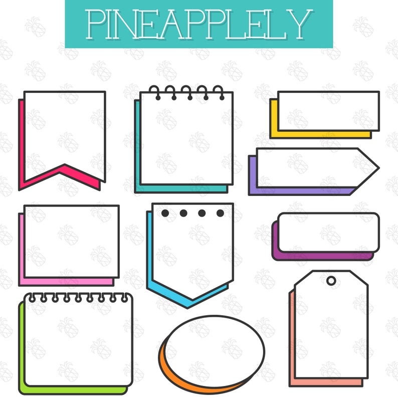 notepad clipart colorful