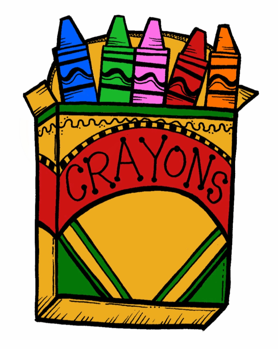 Notepad clipart crayon box. Of colored crayons transparent
