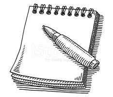 Pen stock vectors me. Notepad clipart drawing
