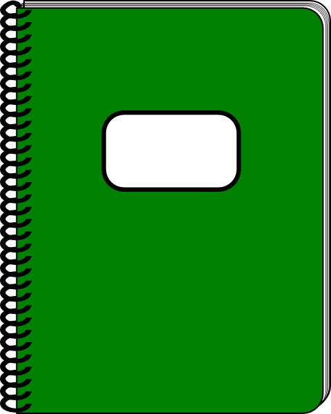 notepad clipart green notebook