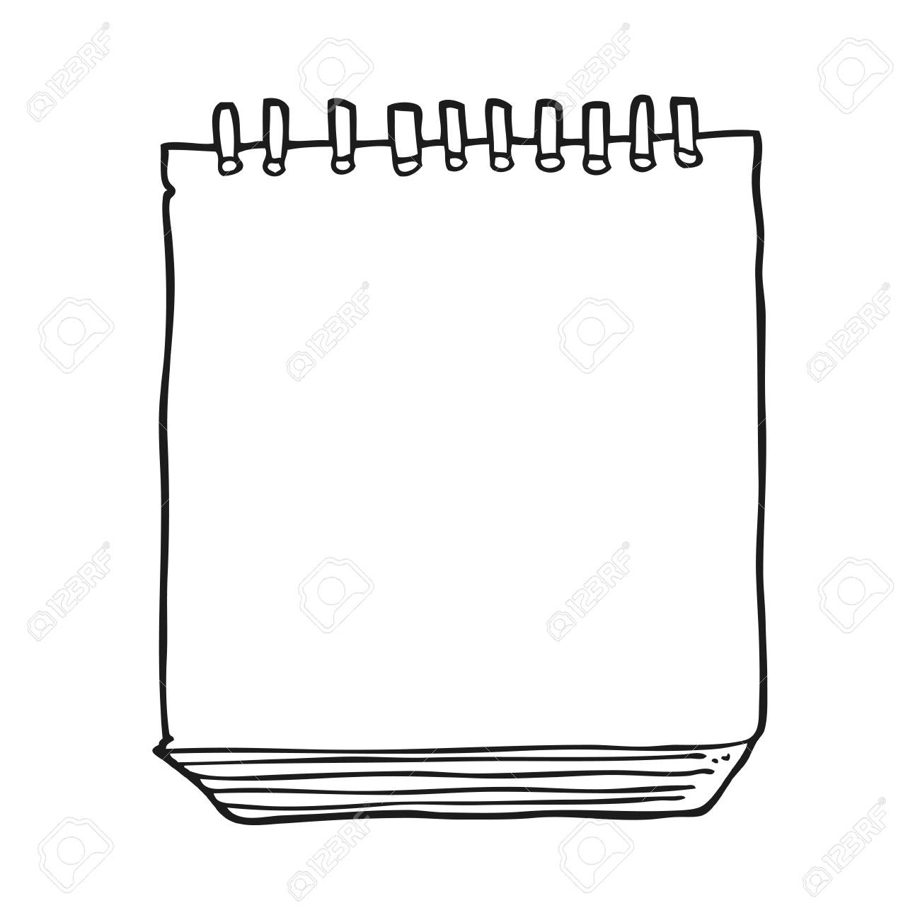 notepad clipart outline