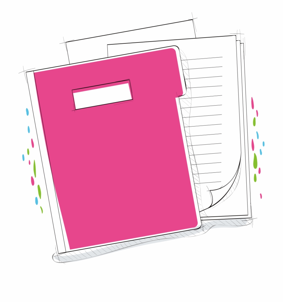 notepad clipart pink