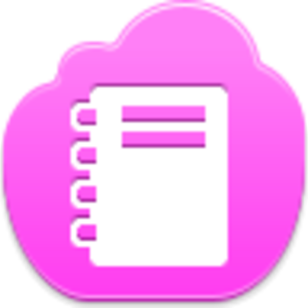 notepad clipart pink