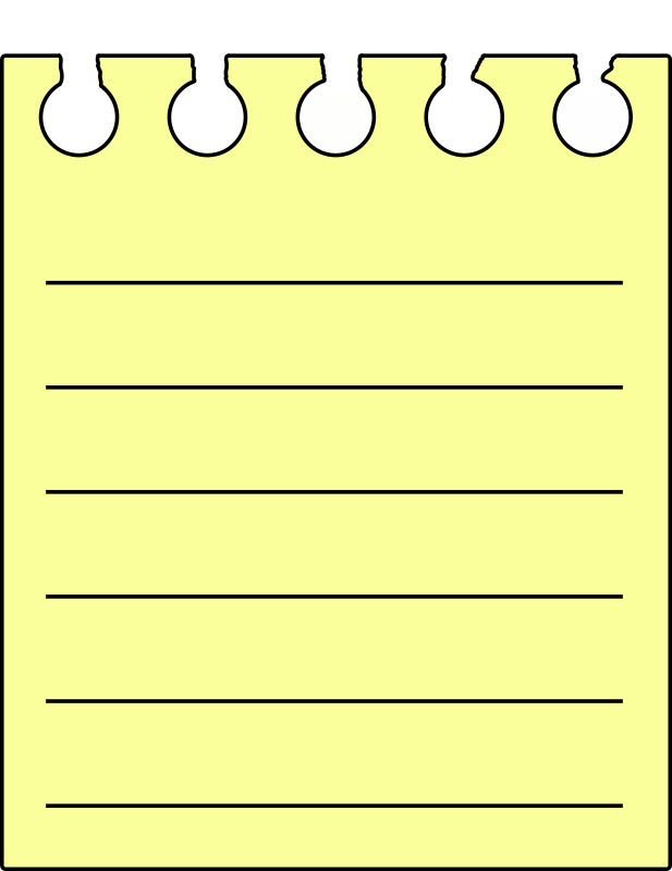 notes clipart pad